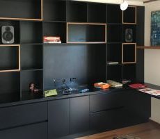 Black Wall Display Cabinet Wallington
